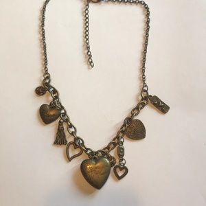 Bronze charm necklace